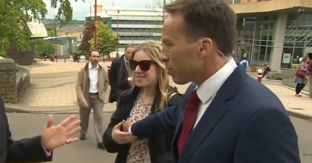 BBC Reporter slapped when he touched woman breast