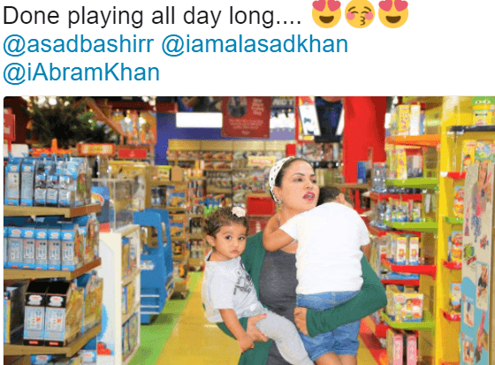 See Beautiful Clicks of Veena Malik with her Husband and Kid