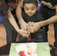 Bilal Qureshi and Uroosa celebrating First Birthday of Sohan