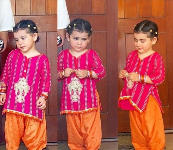 Danish and Ayeza with their daughter Hoorain on Eid