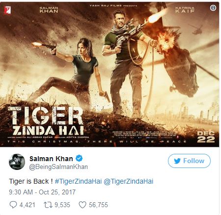Tiger Zinda Hai Poster Popular on Social Media