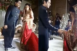 Imran Ashraf With Wife Kiran Imran on His Wedding Day